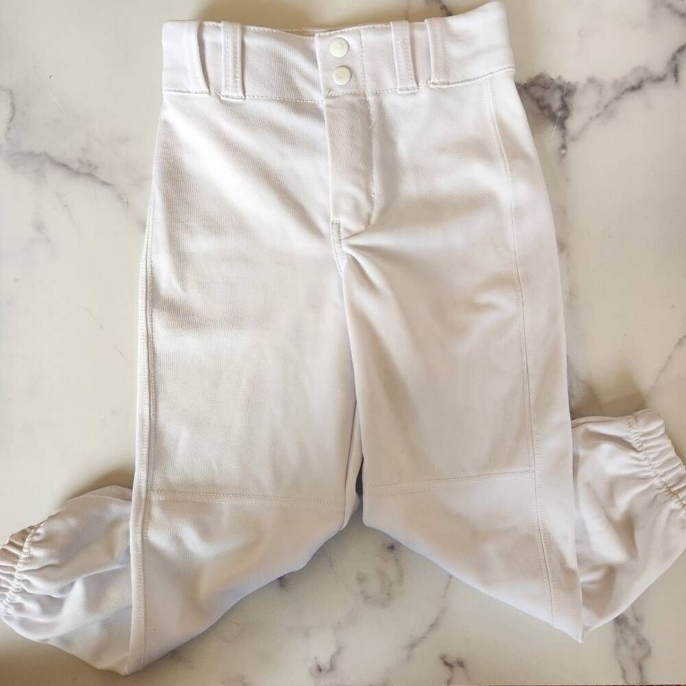 Champro kids unisex small sporty baseball capri pants white athletic pants